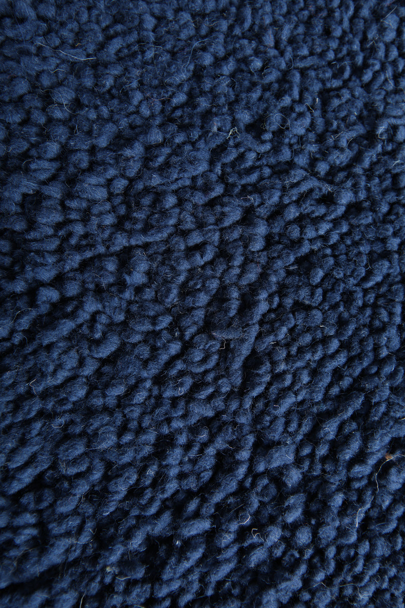 Navy Moroccan beni ourain rug - Handmade wool carpet - 8.3 ft x 10 ft