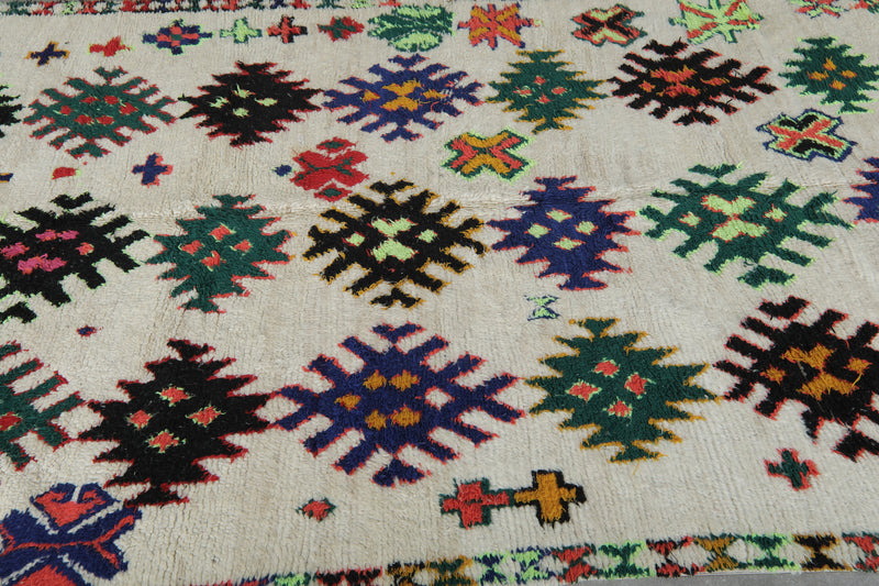 Handmade Berber Runner Rug 4.9x10.4 ft - Moroccan Wool Azilal Rug - Runner moroccan rugs