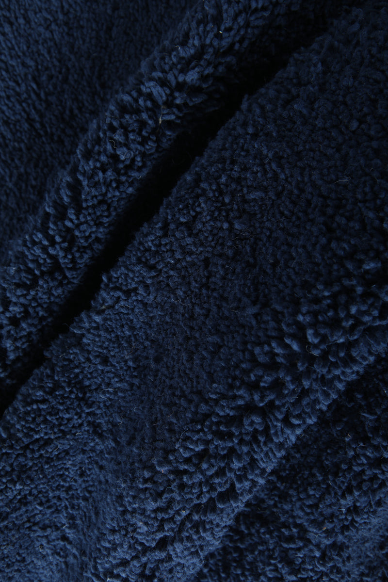 Navy Moroccan beni ourain rug - Handmade wool carpet - 8.3 ft x 10 ft