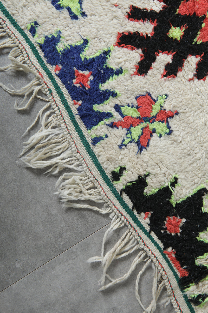 Handmade Berber Runner Rug 4.9x10.4 ft - Moroccan Wool Azilal Rug - Runner moroccan rugs