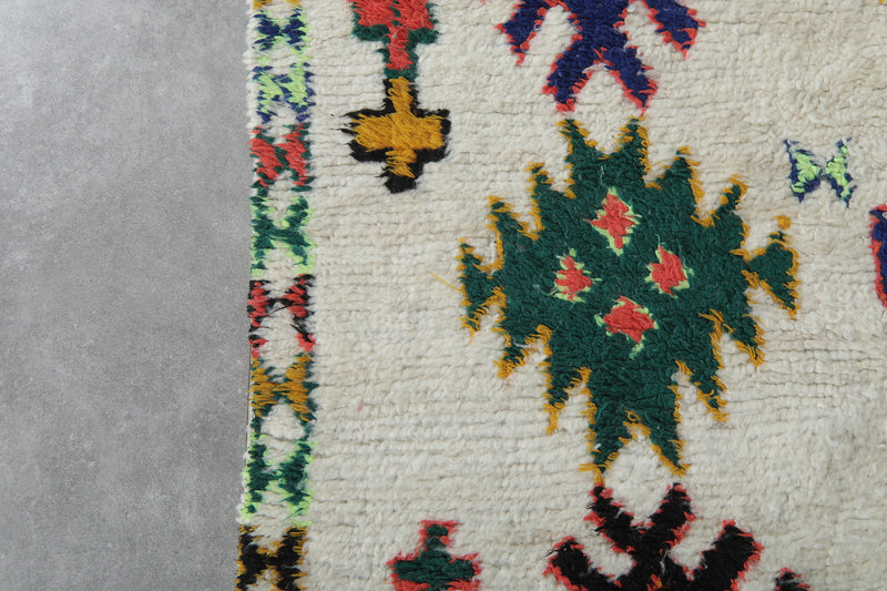 Handmade Berber Runner Rug 4.9x10.4 ft - Moroccan Wool Azilal Rug - Runner moroccan rugs