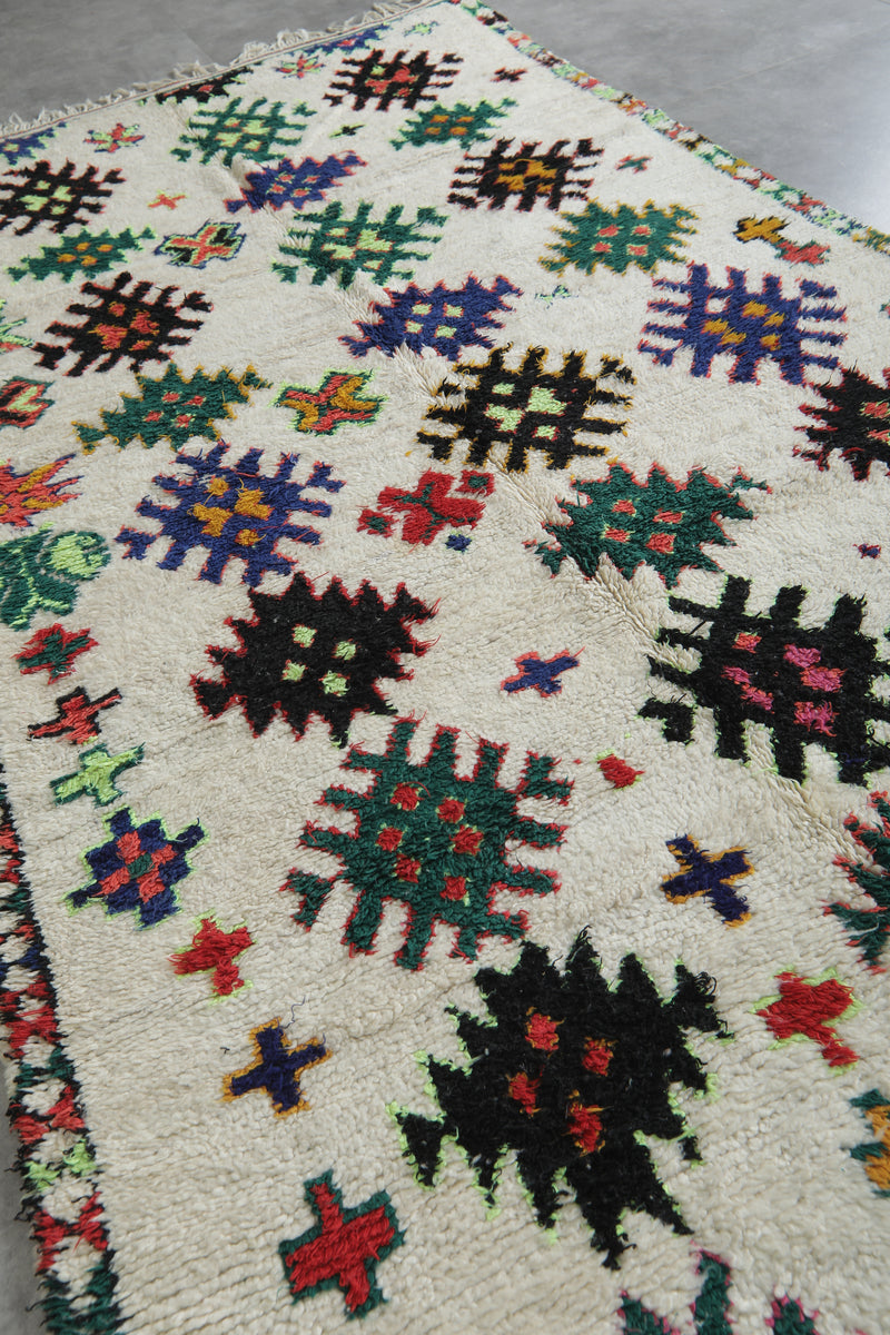 Handmade Berber Runner Rug 4.9x10.4 ft - Moroccan Wool Azilal Rug - Runner moroccan rugs