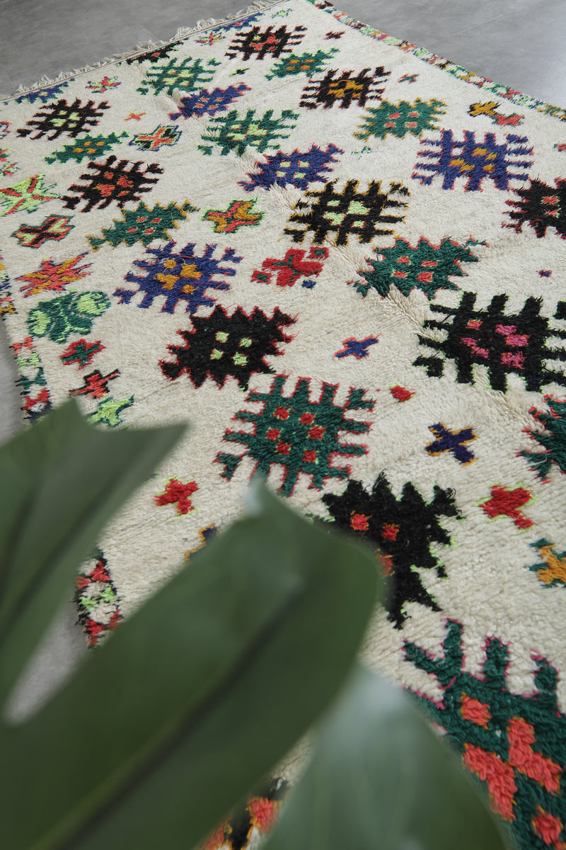 Handmade Berber Runner Rug 4.9x10.4 ft - Moroccan Wool Azilal Rug - Runner moroccan rugs