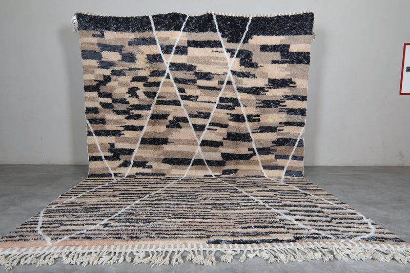 Beni ourain Moroccan rug - 8.3 x 11.9 ft | Handwoven modern design - Beni ourain rugs