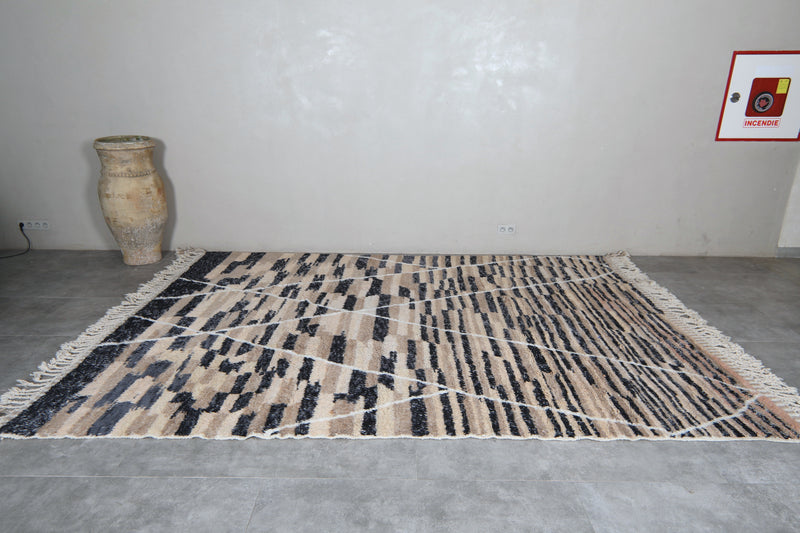 Beni ourain Moroccan rug - 8.3 x 11.9 ft | Handwoven modern design - Beni ourain rugs