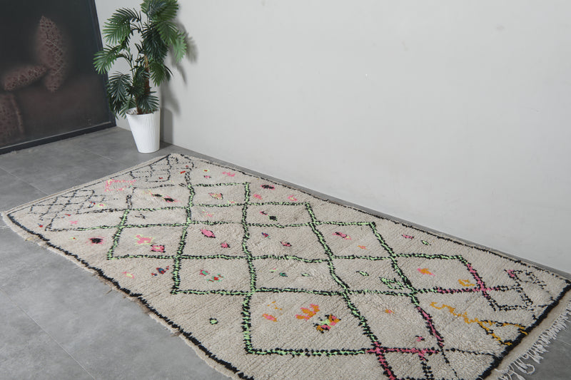 Handmade Wool Rug 4.3 X 8.8 FT Beni Ourain Rug - Runner moroccan rugs