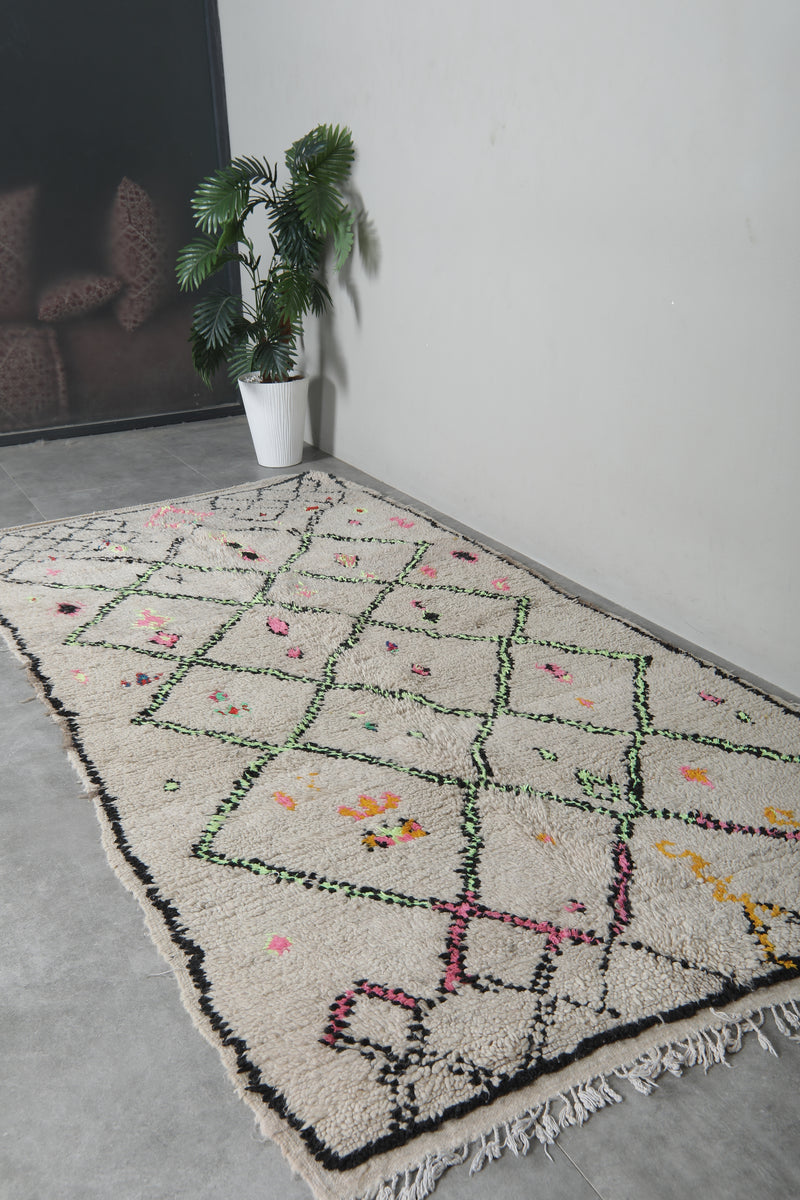 Handmade Wool Rug 4.3 X 8.8 FT Beni Ourain Rug - Runner moroccan rugs