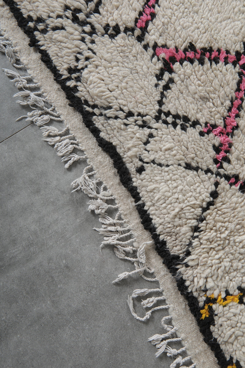 Handmade Wool Rug 4.3 X 8.8 FT Beni Ourain Rug - Runner moroccan rugs