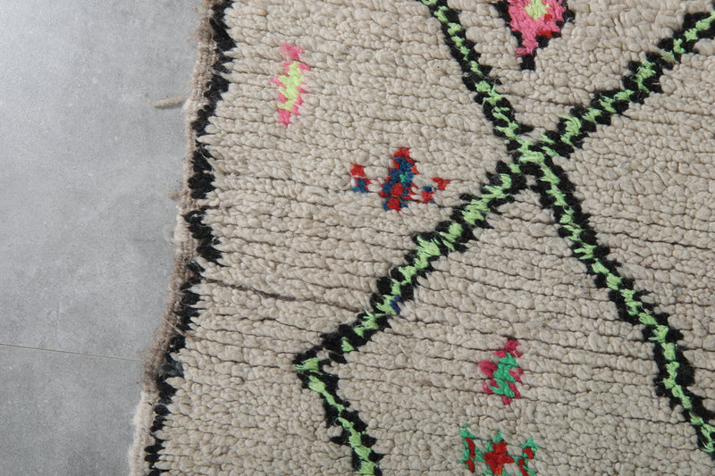 Handmade Wool Rug 4.3 X 8.8 FT Beni Ourain Rug - Runner moroccan rugs