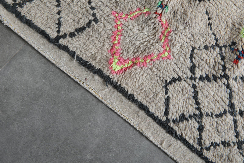 Handmade Wool Rug 4.3 X 8.8 FT Beni Ourain Rug - Runner moroccan rugs