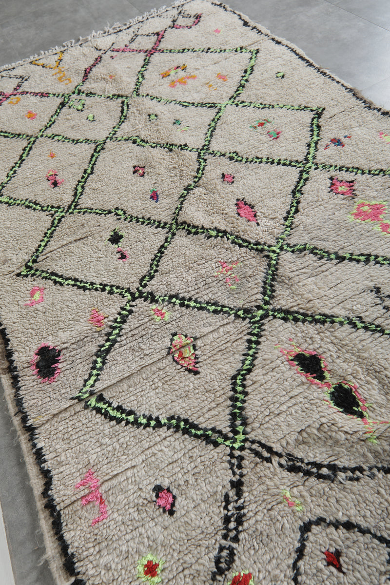 Handmade Wool Rug 4.3 X 8.8 FT Beni Ourain Rug - Runner moroccan rugs