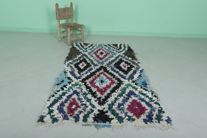 Vibrant Moroccan Berber Rug - 3.3 X 5.8 Feet - Boucherouite Rugs