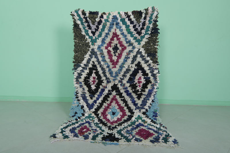 Vibrant Moroccan Berber Rug - 3.3 X 5.8 Feet - Boucherouite Rugs