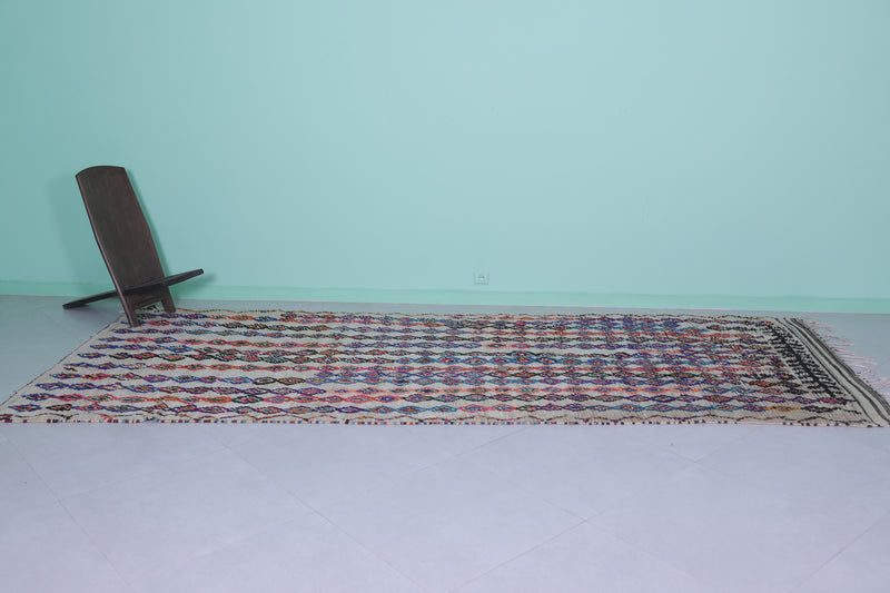 Moroccan Rug 4.7 x 12.1 Feet – Colorful Handmade Berber Carpet