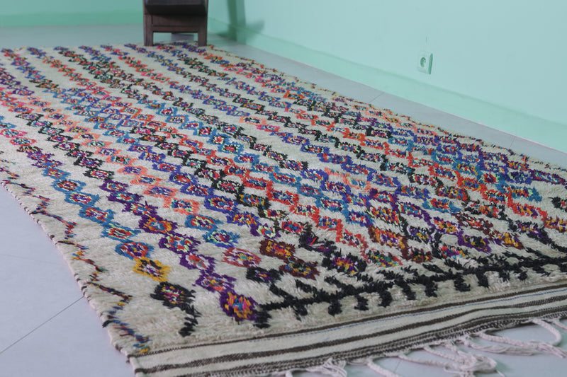 Moroccan Rug 4.7 x 12.1 Feet – Colorful Handmade Berber Carpet