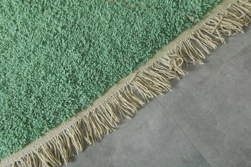 Green beni ourain rug – Handwoven wool - 8.2 ft x 10.2 ft