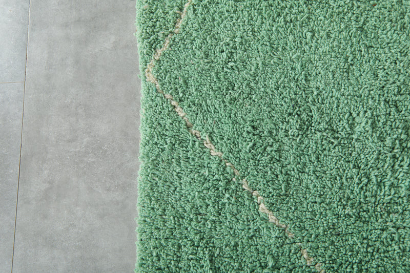 Green beni ourain rug – Handwoven wool - 8.2 ft x 10.2 ft