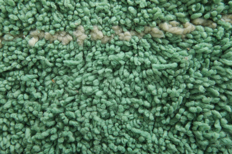 Green beni ourain rug – Handwoven wool - 8.2 ft x 10.2 ft