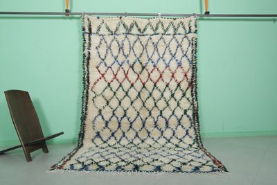 Vintage Berber Rug 5.4 x 8.6 Feet - Authentic Moroccan Wool Carpet - moroccan rug