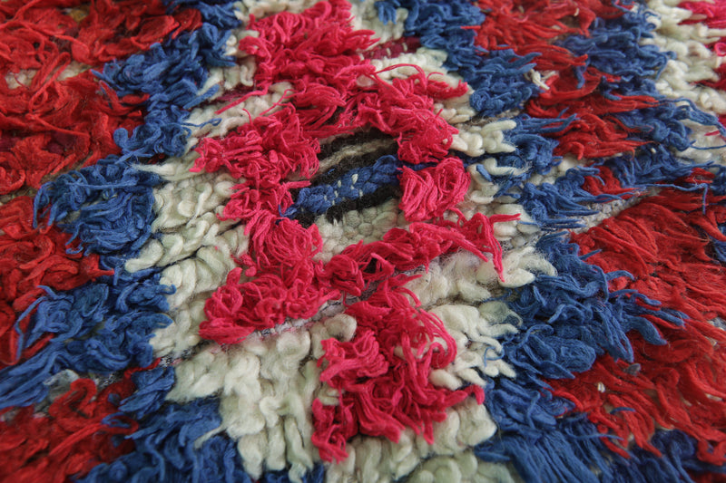 Handwoven Moroccan Rug - Vibrant 2.9 X 7.4 Feet | Authentic Decor - Boucherouite Rugs