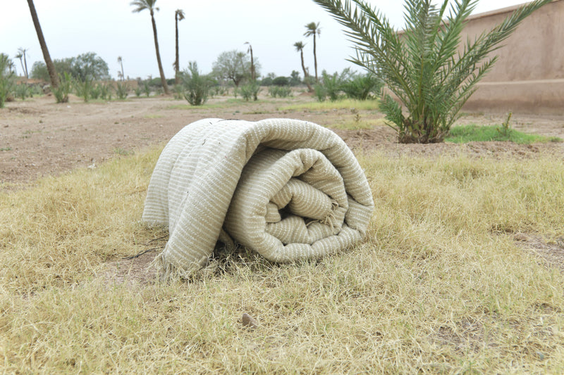 White Moroccan rug - Beni ourain custom rug