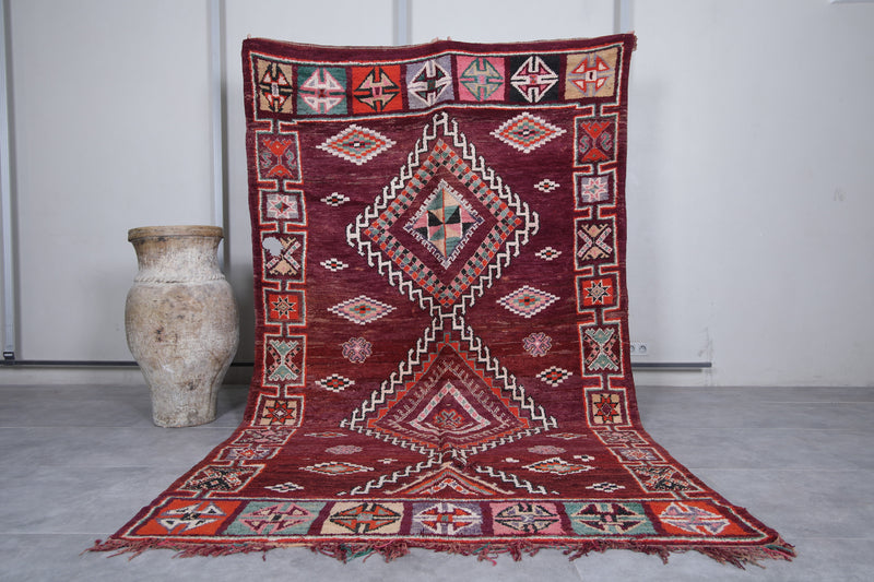 Moroccan Boujaad Rug 6 x 10.4 Feet – Exquisite Vintage Handwoven Berber - area rugs