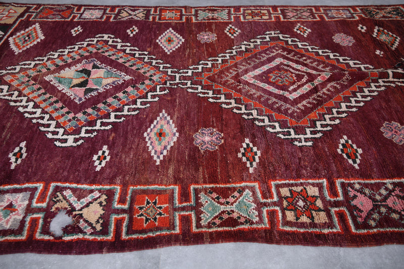 Moroccan Boujaad Rug 6 x 10.4 Feet – Exquisite Vintage Handwoven Berber - area rugs