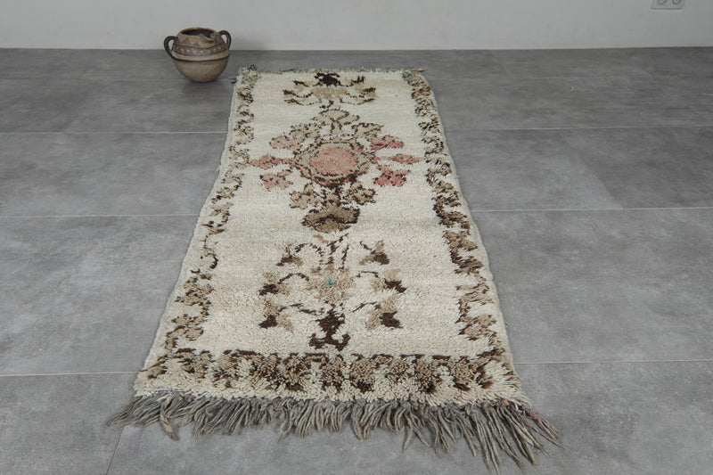 Handmade wool rug 2.4 FT X 6.4 FT - 