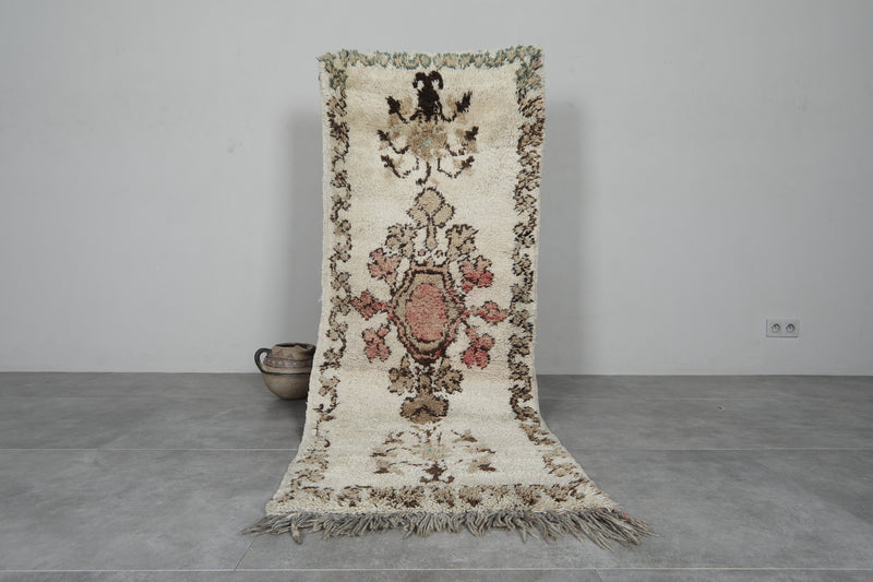 Handmade wool rug 2.4 FT X 6.4 FT - 