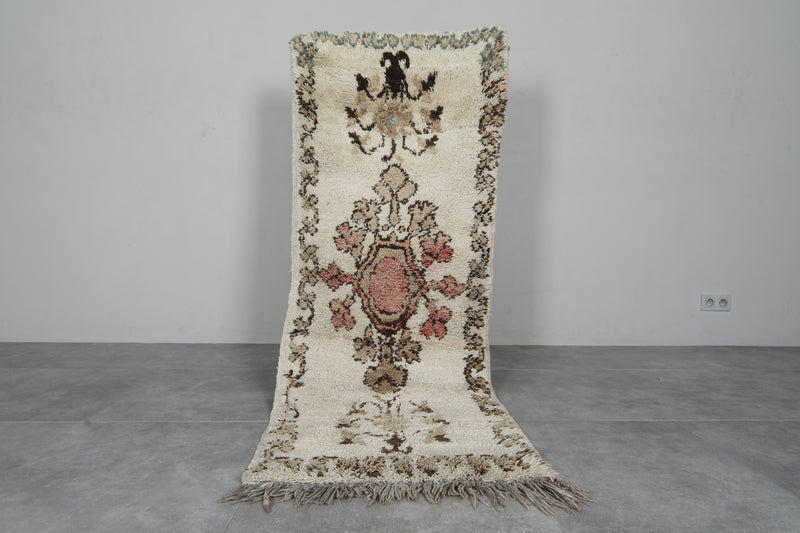 Handmade wool rug 2.4 FT X 6.4 FT - 