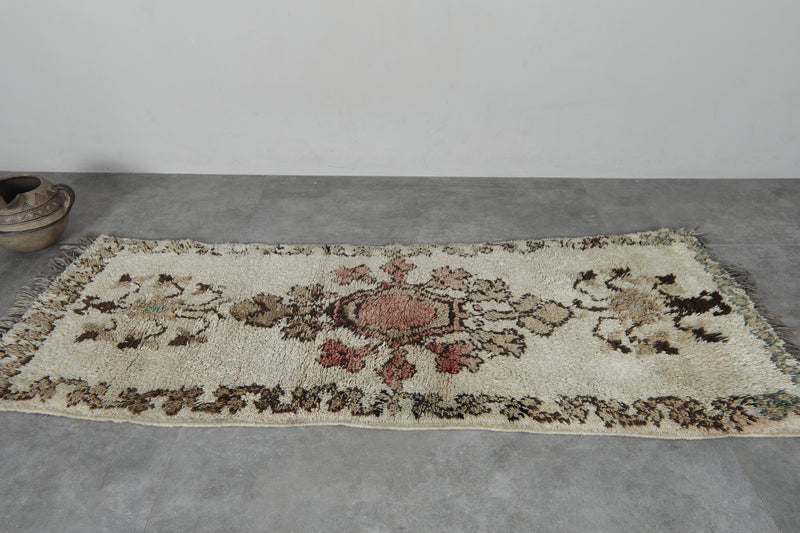 Handmade wool rug 2.4 FT X 6.4 FT - 