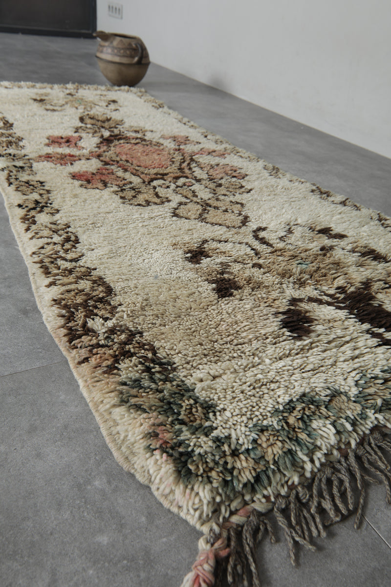 Handmade wool rug 2.4 FT X 6.4 FT - 