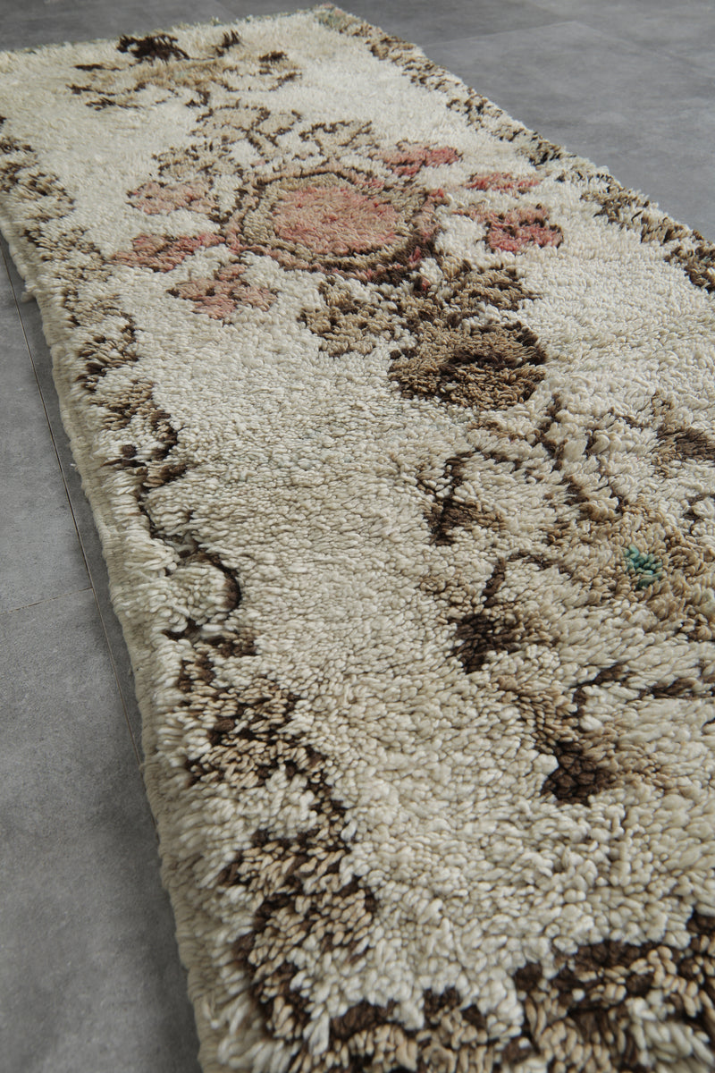 Handmade wool rug 2.4 FT X 6.4 FT - 