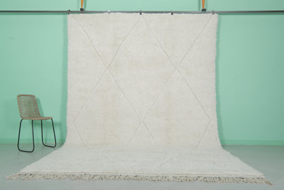 Beni Ourain Moroccan Wool Rug - 8.2 x 11.8 Feet | Classic Diamond Design - Beni ourain rugs