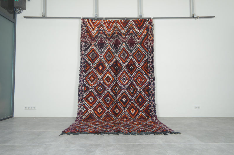 Geomettric Moroccan rug 6 ft x 11 ft - Handmade