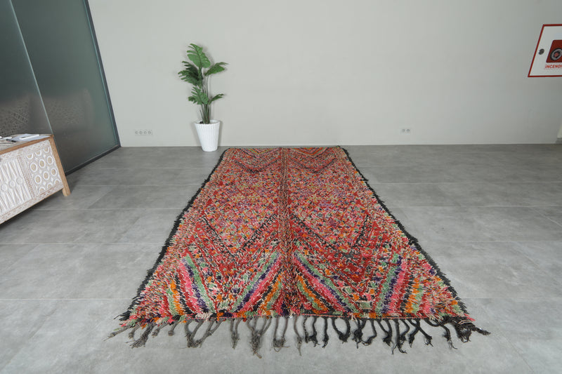 Colorful Moroccan rug 6 ft x 11.2 ft - Handmade - moroccan rug