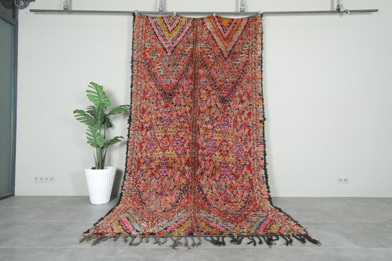 Colorful Moroccan rug 6 ft x 11.2 ft - Handmade - moroccan rug