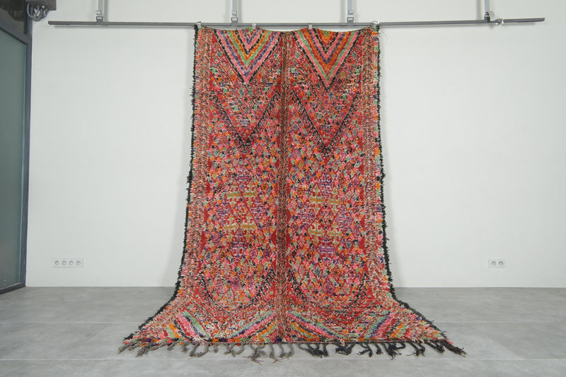 Colorful Moroccan rug 6 ft x 11.2 ft - Handmade - moroccan rug