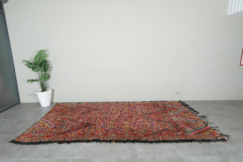 Colorful Moroccan rug 6 ft x 11.2 ft - Handmade - moroccan rug