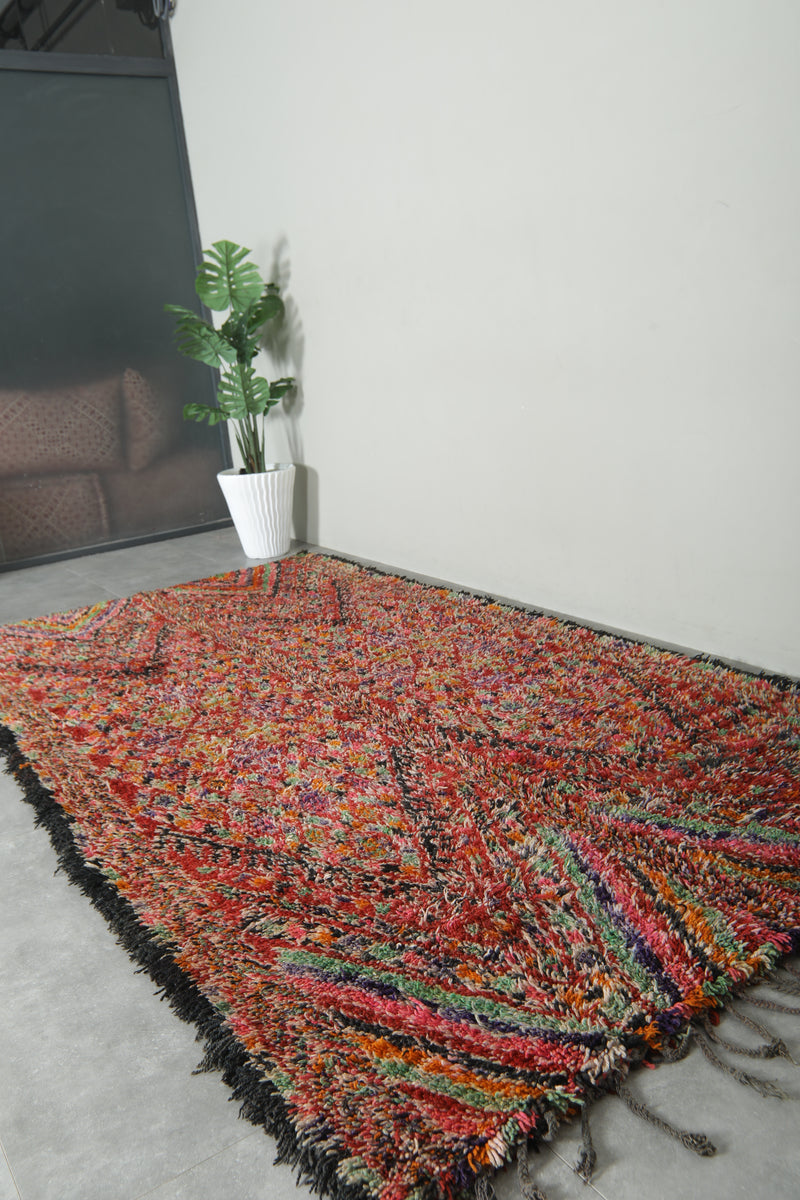 Colorful Moroccan rug 6 ft x 11.2 ft - Handmade - moroccan rug
