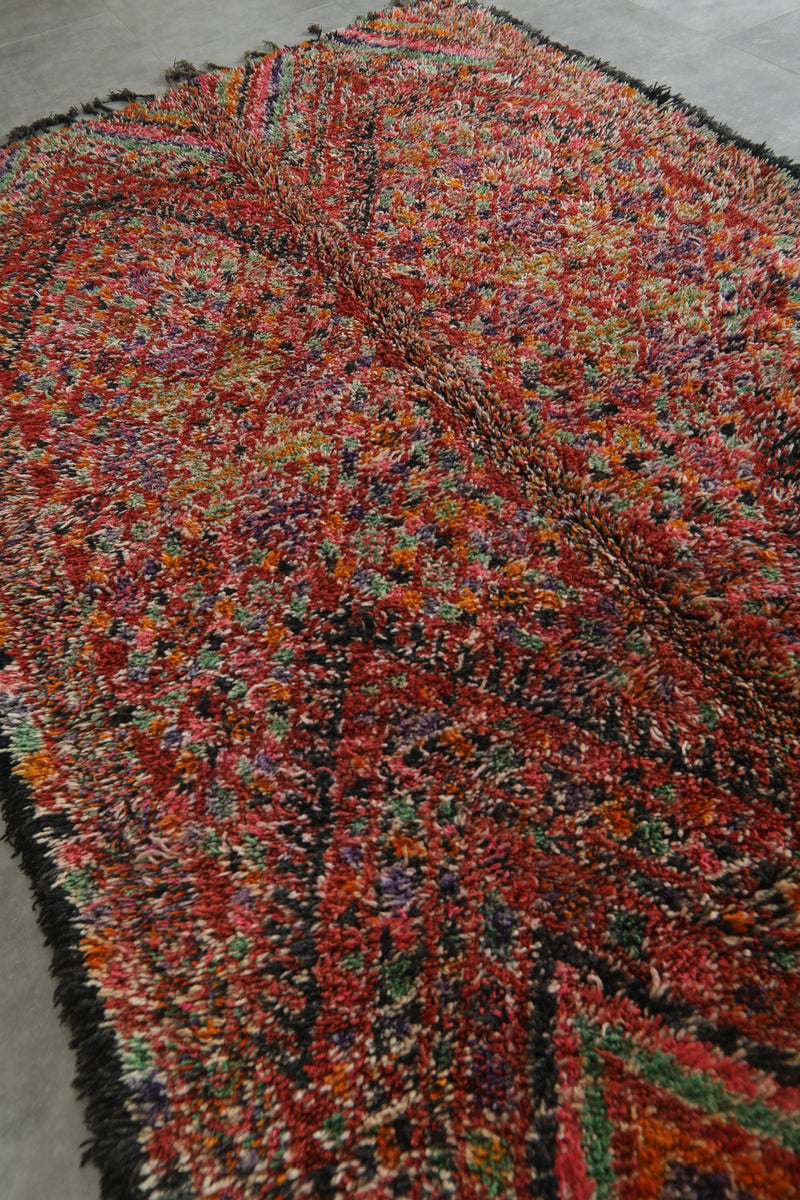 Colorful Moroccan rug 6 ft x 11.2 ft - Handmade - moroccan rug