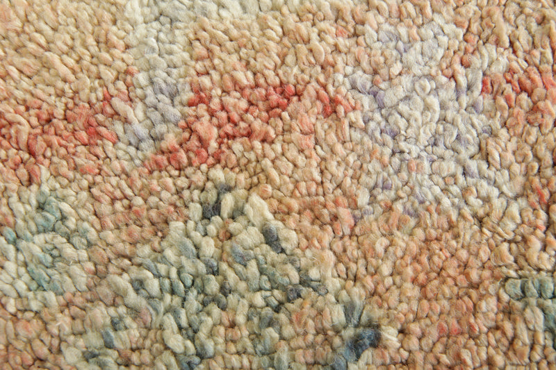 Beige geometric Moroccan rug - 5.4 ft x 12.3 ft - Handwoven wool rug