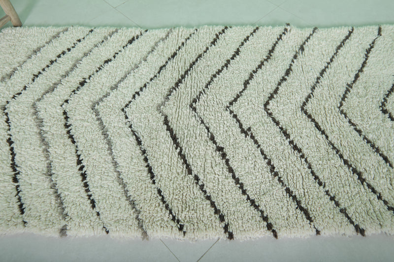 Chevron Pattern Moroccan Berber Rug - 3.1 X 6.2 Feet - Boucherouite Rugs