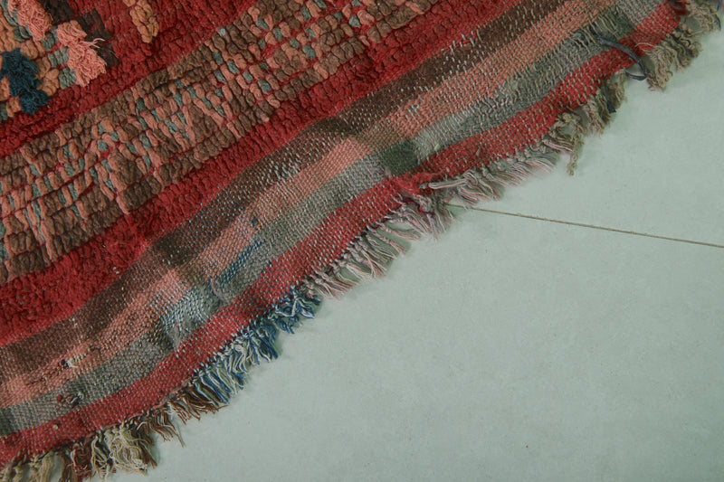 Moroccan Runner Rug 2.8 x 7.9 FT - Bold Red Bohemian Charm - moroccan rug