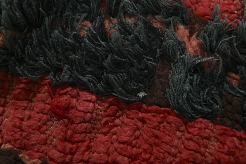 Moroccan Runner Rug 2.8 x 7.9 FT - Bold Red Bohemian Charm - moroccan rug