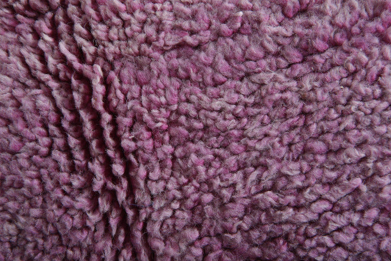 Minimalist purple beni ourain Moroccan rug - 3.8 ft x 8.1 ft - Handwoven wool rug