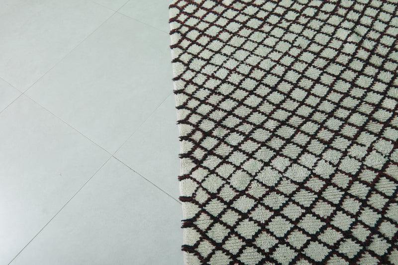 Handmade Moroccan Berber Rug - 4.6 X 5.4 Feet - Boucherouite Rugs