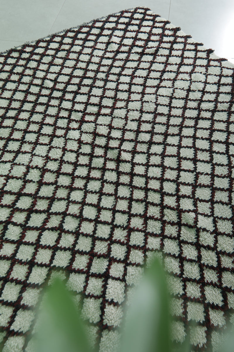 Handmade Moroccan Berber Rug - 4.6 X 5.4 Feet - Boucherouite Rugs