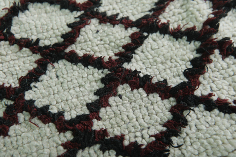 Handmade Moroccan Berber Rug - 4.6 X 5.4 Feet - Boucherouite Rugs