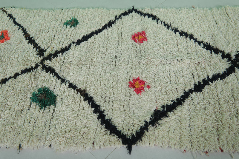 Vintage moroccan runner rug 3.7 X 10.3 Feet - Runner moroccan rugs